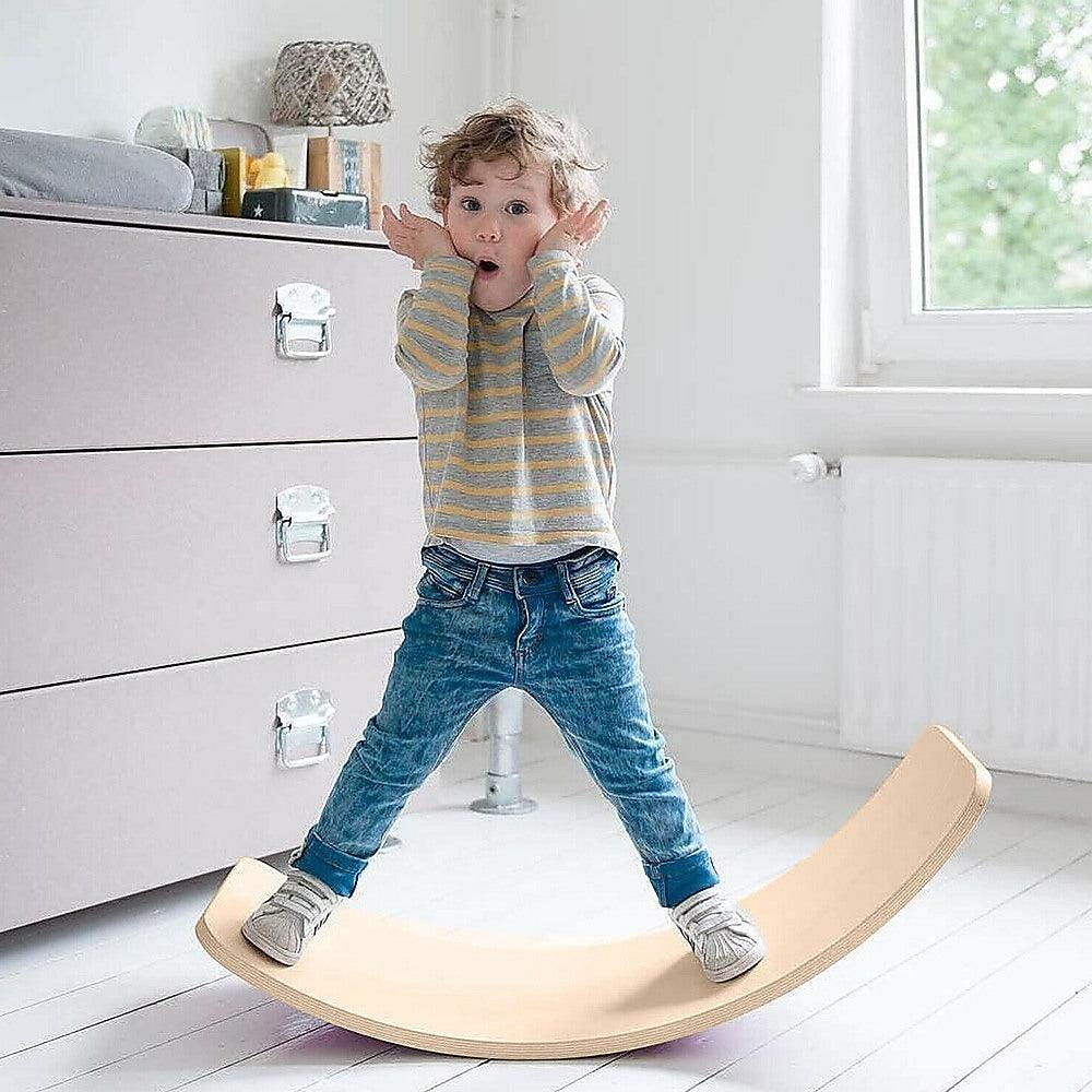 Balance Board Beam Seesaw Wooden Child Kids Adult Yoga - John Cootes