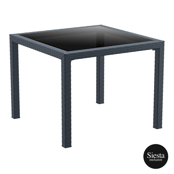 Bali Table 940 x 940 - Anthracite - John Cootes