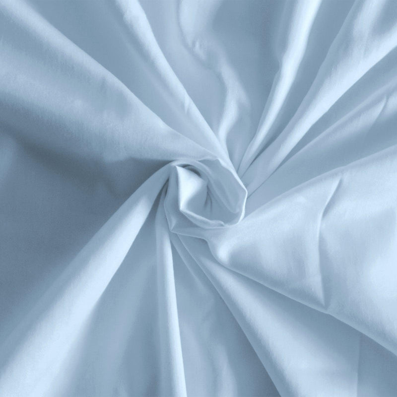 Balmain 1000 Thread Count Hotel Grade Bamboo Cotton Quilt Cover Pillowcases Set - Queen - Blue Fog - John Cootes
