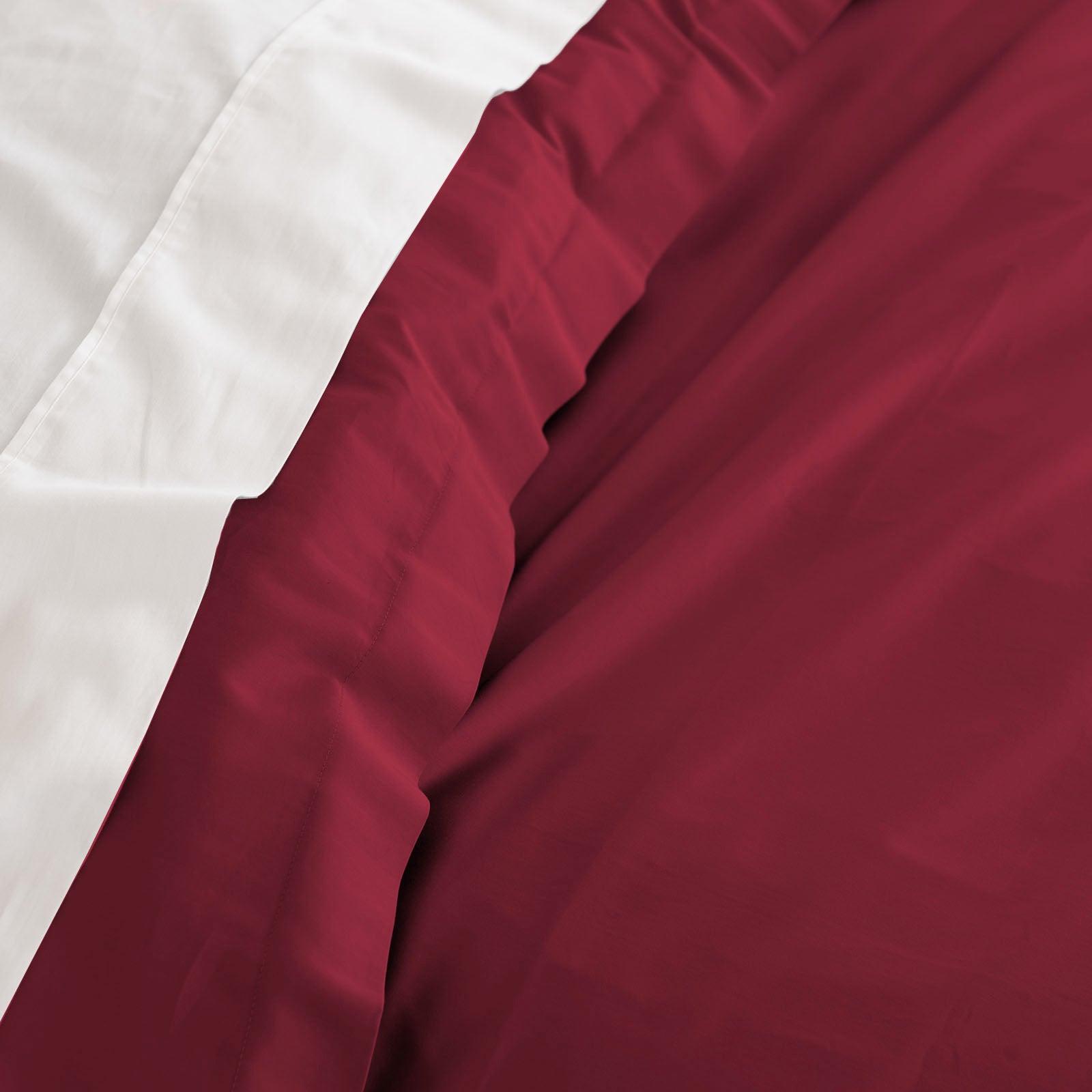 Balmain 1000 Thread Count Hotel Grade Bamboo Cotton Quilt Cover Pillowcases Set - Queen - Bordeaux - John Cootes