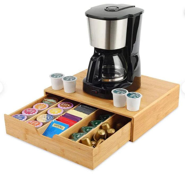 Bamboo K-Cup Coffee Pod Holder Storage Organizer for Kitchen, Jewelry and Cosmetic - John Cootes