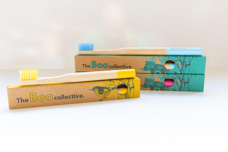 BAMBOO KIDS TOOTHBRUSH 4 PK YELLOW - John Cootes