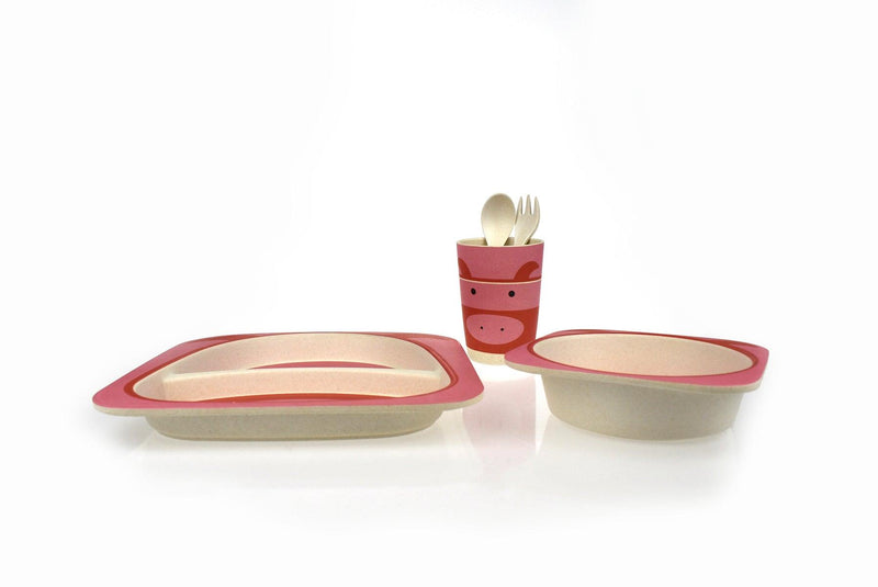 BAMBOOZOO DINNERWARE PIG 5PCS - John Cootes