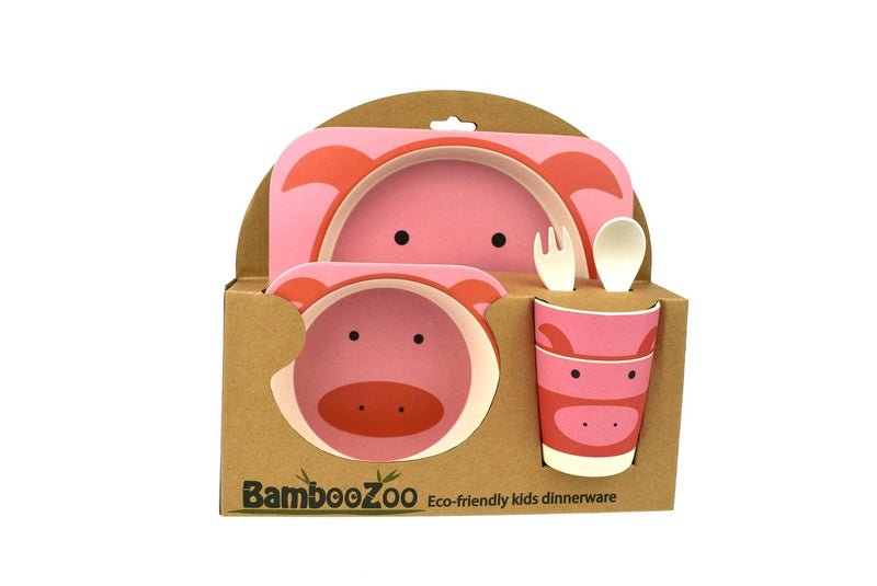 BAMBOOZOO DINNERWARE PIG 5PCS - John Cootes