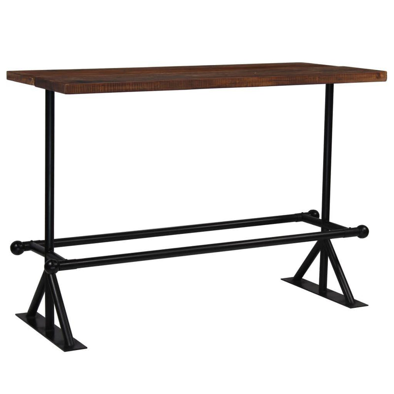 Bar Table Solid Reclaimed Wood Dark Brown 150x70x107 Cm - John Cootes