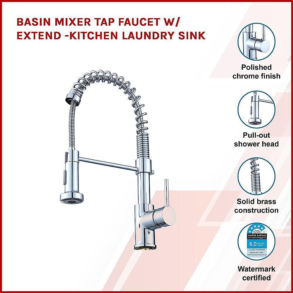 Basin Mixer Tap Faucet w/Extend -Kitchen Laundry Sink - John Cootes