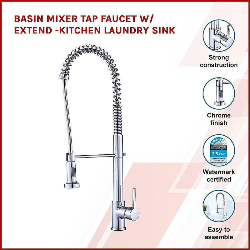 Basin Mixer Tap Faucet w/Extend -Kitchen Laundry Sink - John Cootes