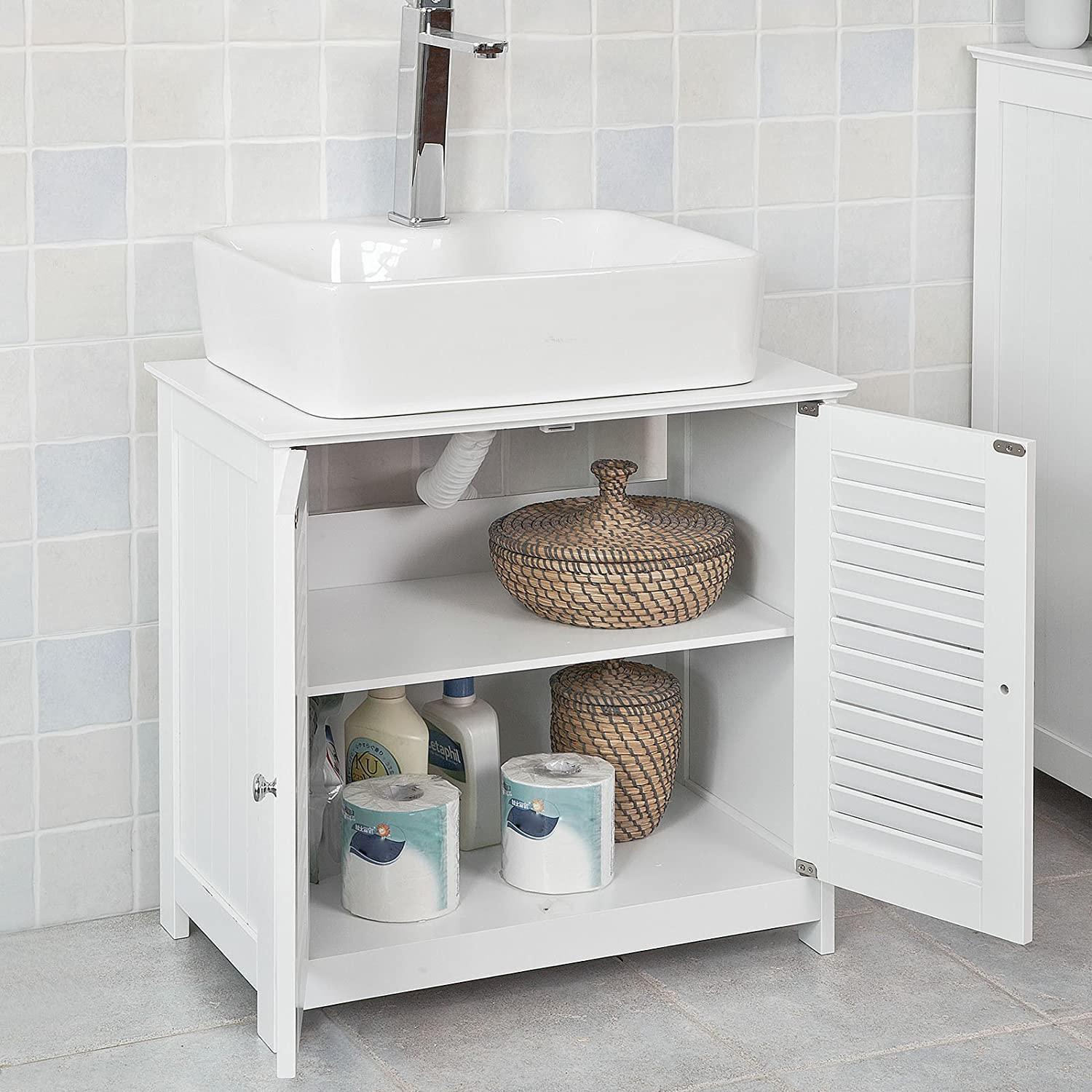 Bathroom Cabinet White 58 x 60 x 34 cm - John Cootes