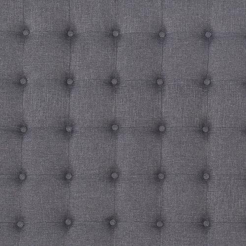 Bed Head King Charcoal Headboard Upholstery Fabric Tufted Buttons - John Cootes