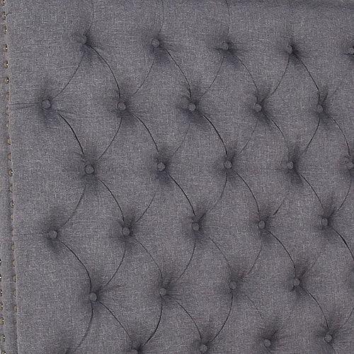 Bed Head King Size French Provincial Headboard Upholsterd Fabric Charcoal - John Cootes