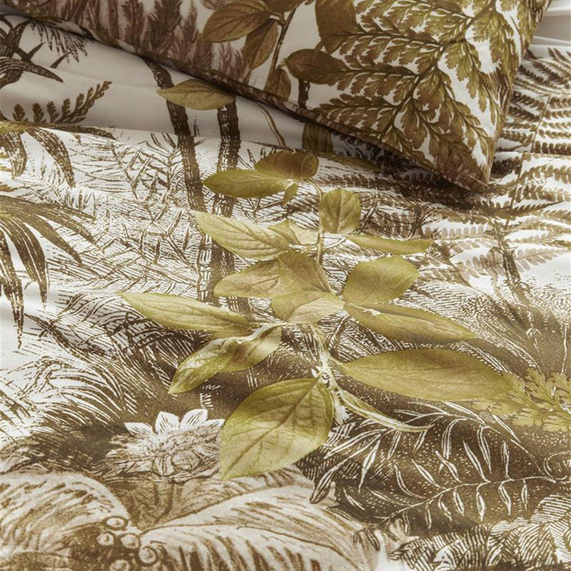Bedding House Caribe Ochre Cotton Quilt Cover Set Queen - John Cootes