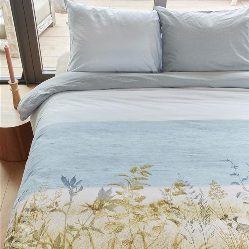 Bedding House Dunes Natural Cotton Quilt Cover Set King - John Cootes