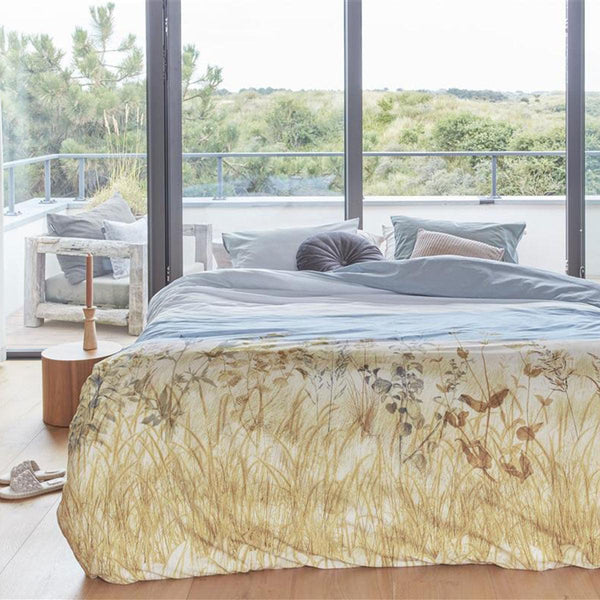 Bedding House Dunes Natural Cotton Quilt Cover Set Queen - John Cootes