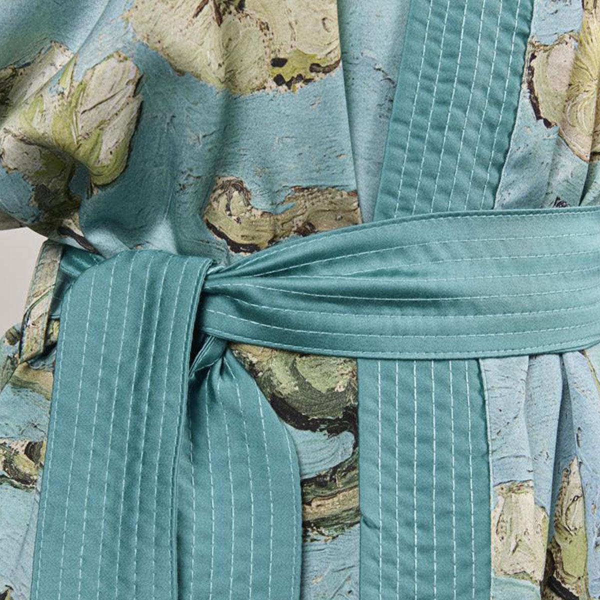 Bedding House Van Gogh Almond Blossom Blue Kimono Bath Robe Large/Extra Large - John Cootes