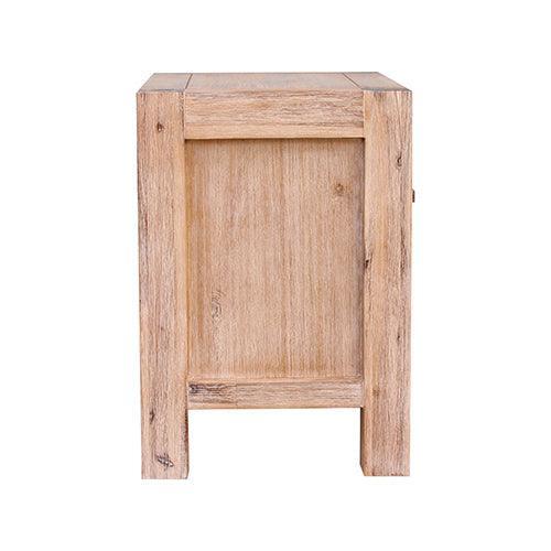 Bedside Table 2 drawers Night Stand Solid Wood Acacia Oak Colour - John Cootes