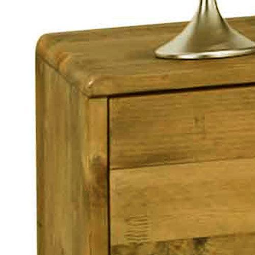 Bedside Table 2 drawers Night Stand Solid Wood Storage Light Brown Colour - John Cootes