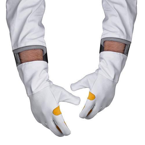 Beekeeping Bee Gloves Cow Hide Ventilated Heavy Duty Gloves 2XL - John Cootes