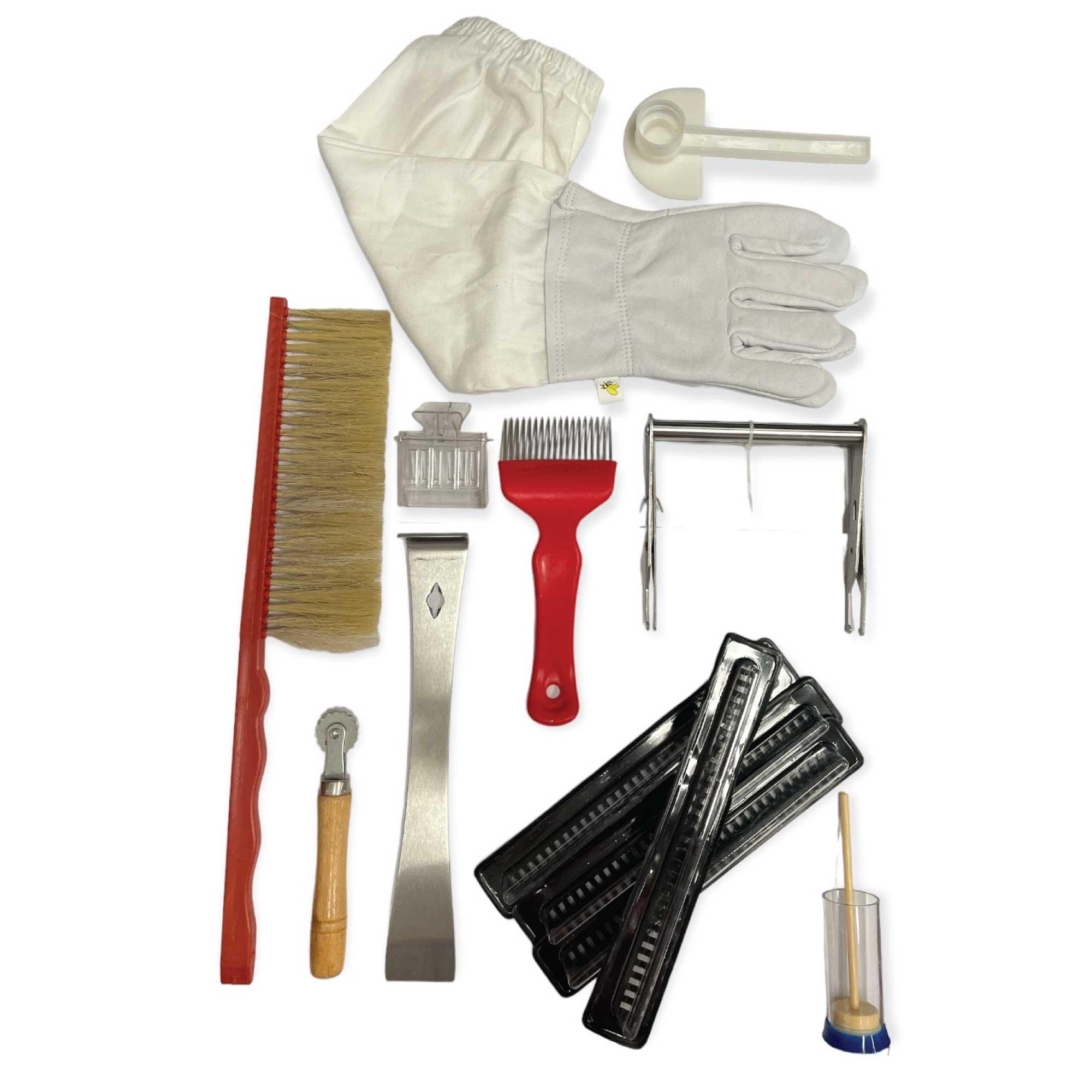 Beekeeping Tools Kit 10 Pcs - Honey Bee Hive Beekeeper Starter Pack - John Cootes