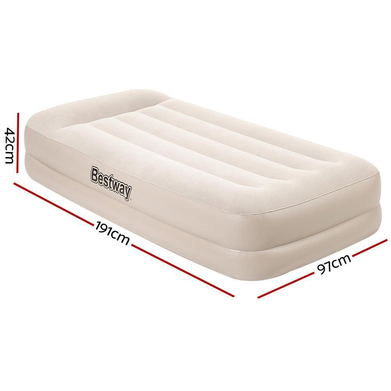 Bestway Air Bed Beds Mattress Single Size Sleep Built-in Pump Camping Inflatable - John Cootes