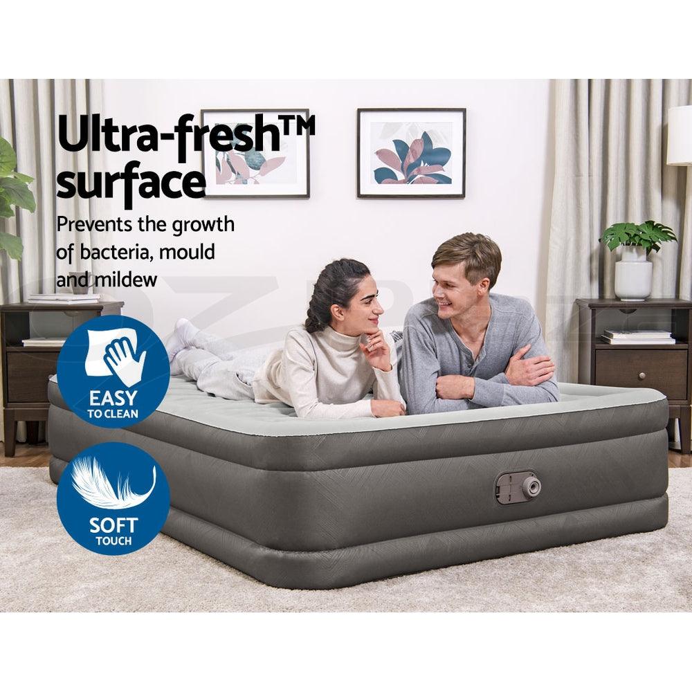 Bestway Air Bed Queen Size Mattress Camping Beds Inflatable Built in Pump