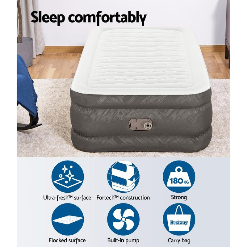 Bestway Air Mattress Bed Single Size Inflatable Camping Beds 46CM - John Cootes