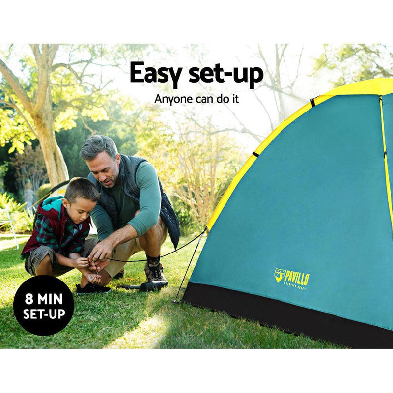 Bestway Camping Tent Pop Up Canvas Hiking Beach Sun Shade Camp 3 Person Dome - John Cootes