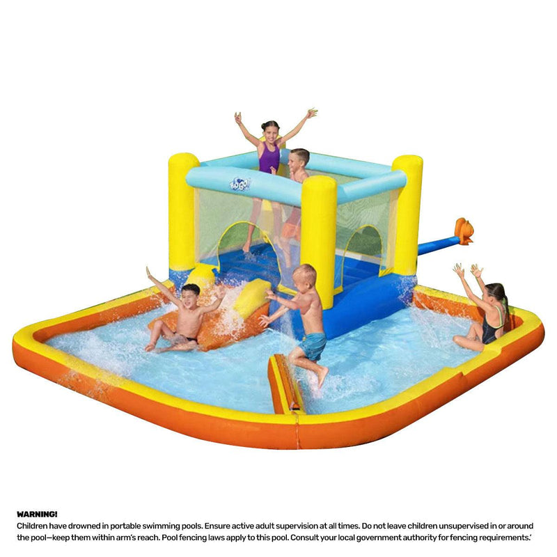 Bestway H2OGO! Bounce Water Park Inflatable Pool Slide w Electric Blower - John Cootes