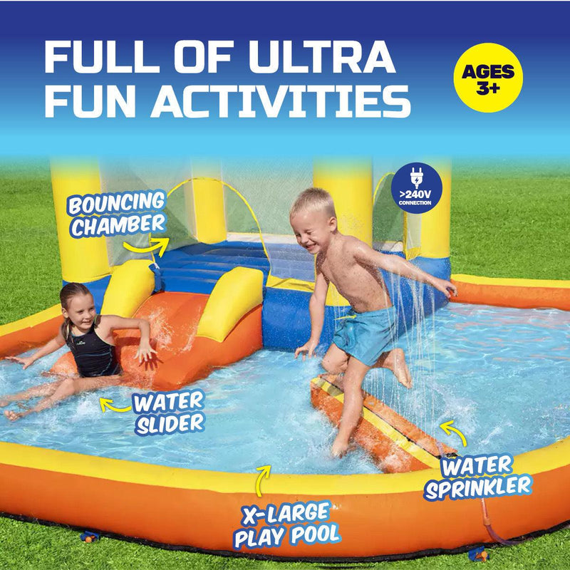 Bestway H2OGO! Bounce Water Park Inflatable Pool Slide w Electric Blower - John Cootes