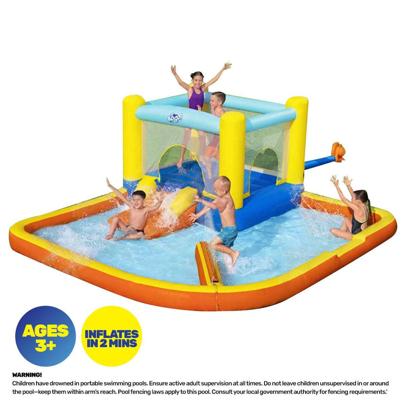 Bestway H2OGO! Bounce Water Park Inflatable Pool Slide w Electric Blower - John Cootes