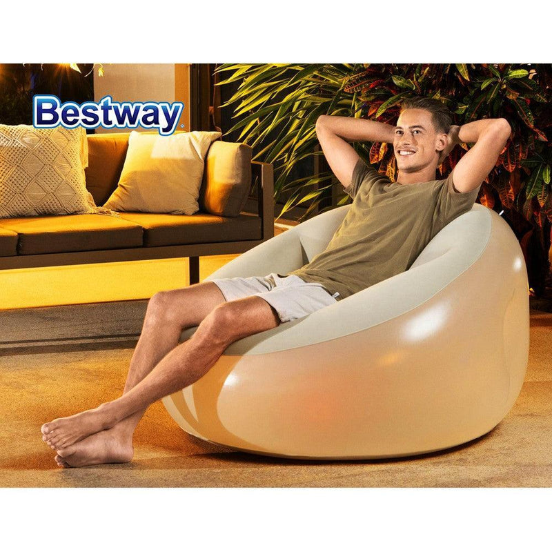 Bestway Inflatable Seat Sofa LED Light Chair Outdoor Lounge Cruiser - John Cootes