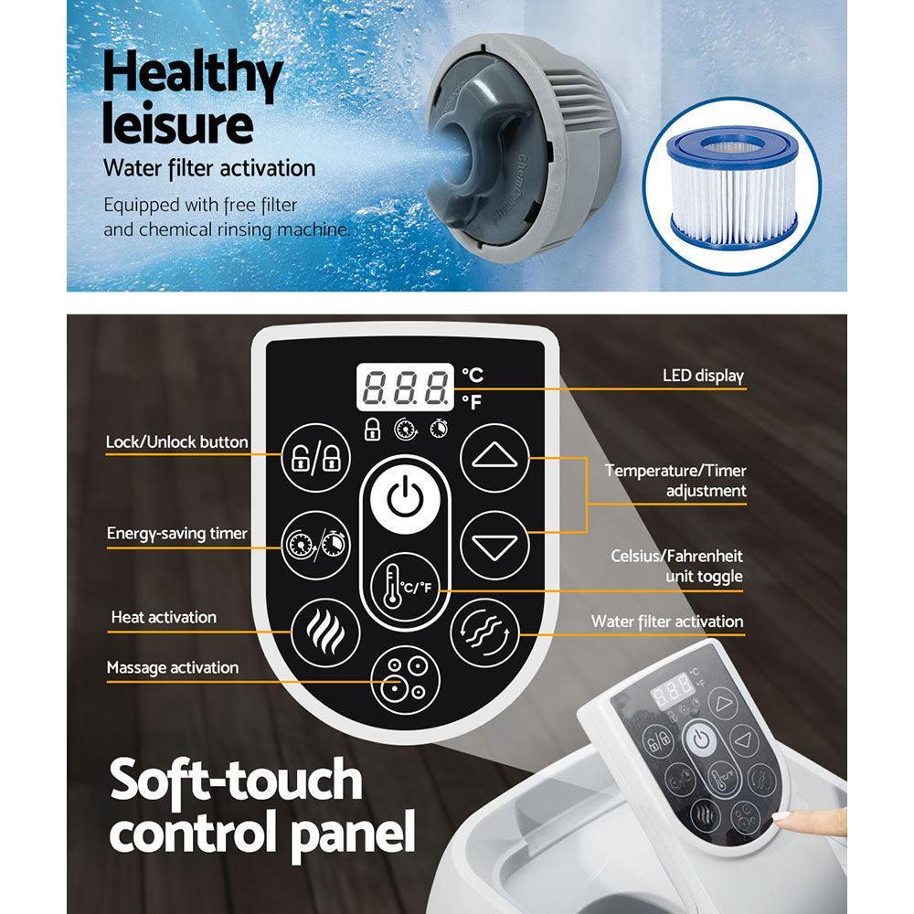 Bestway Inflatable Spa Pool Massage Hot Tub Portable Lay-Z Spa Bath Pools - John Cootes