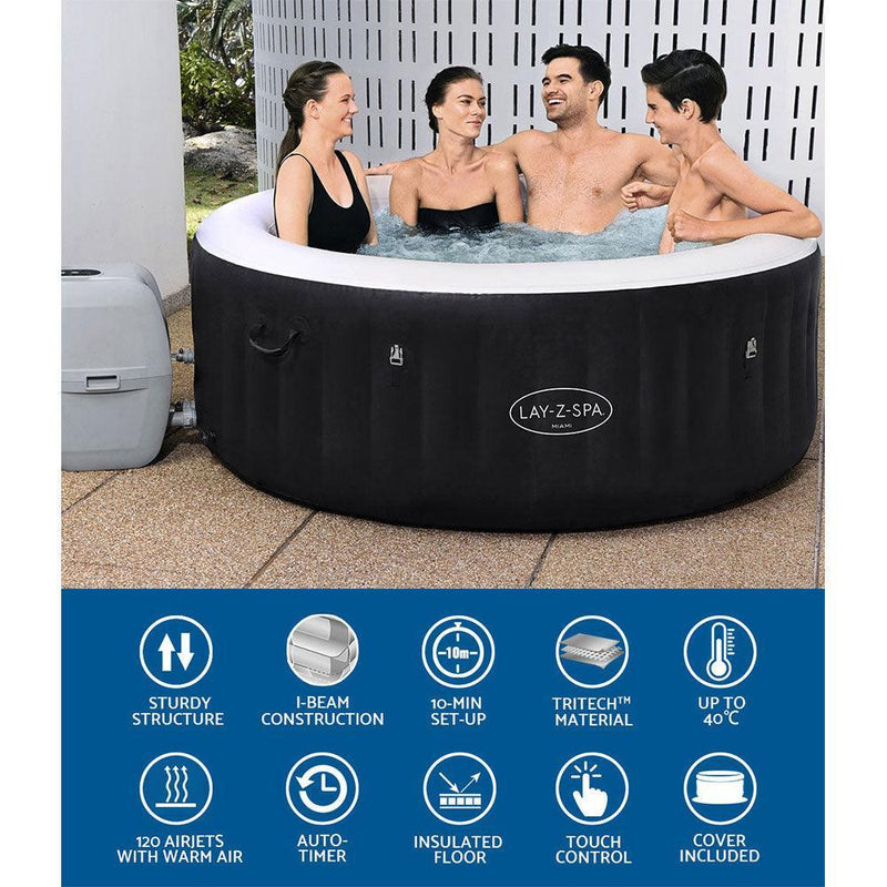 Bestway Inflatable Spa Pool Massage Hot Tub Portable Spa Outdoor Bath Pools - John Cootes