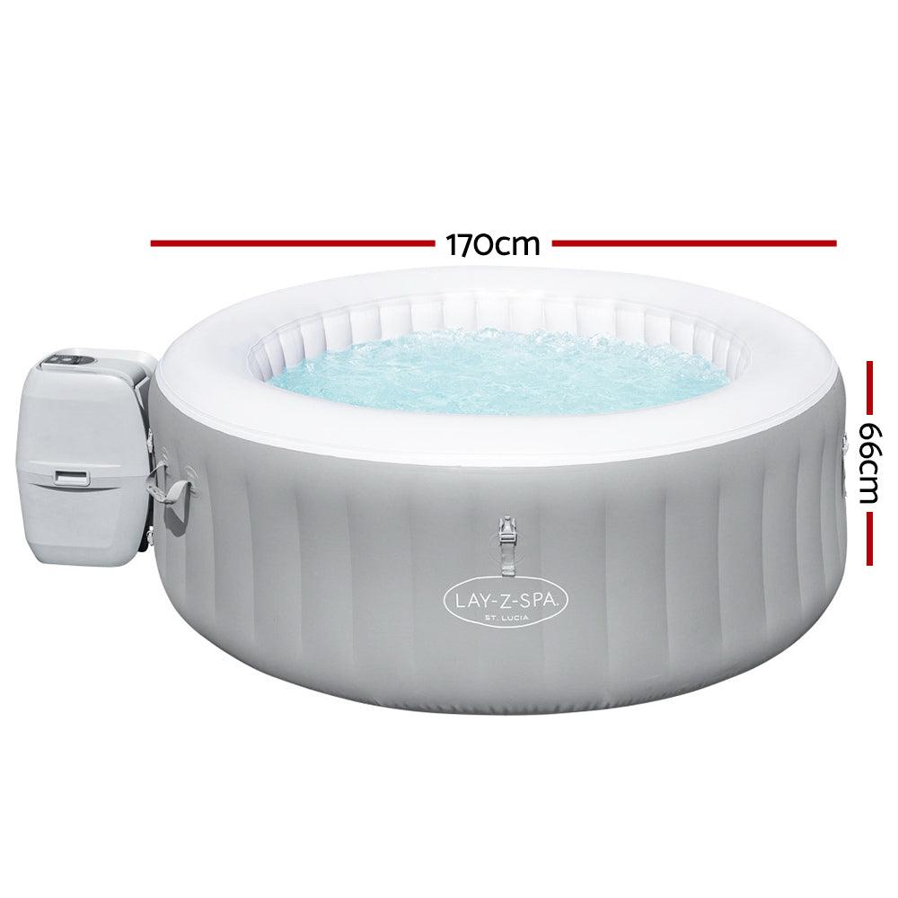 Bestway Inflatable Spa Pool Massage Portable Hot Tub Lay-Z Spa Mini Bath Pools - John Cootes