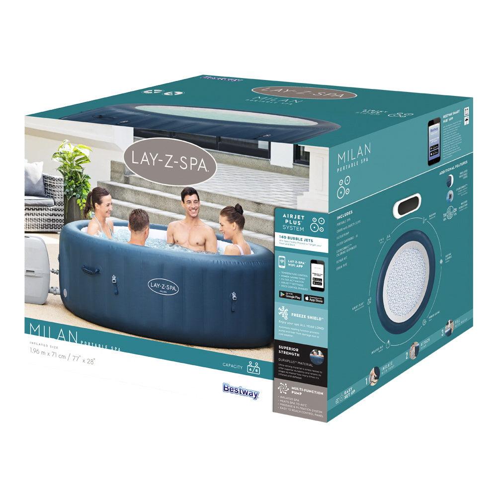 Bestway Inflatable Spa Pool Massage Portable Hot Tub Lay-Z Spa Mini Bath Pools - John Cootes