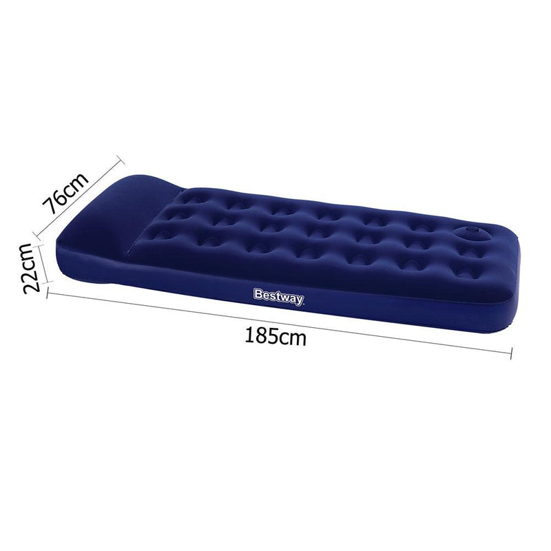 Bestway Single Size Inflatable Air Mattress - Navy - John Cootes