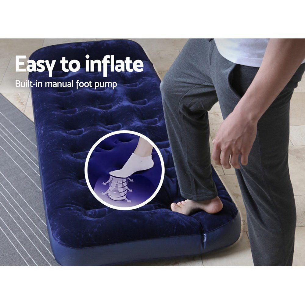 Bestway Single Size Inflatable Air Mattress - Navy - John Cootes