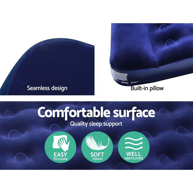 Bestway Single Size Inflatable Air Mattress - Navy - John Cootes