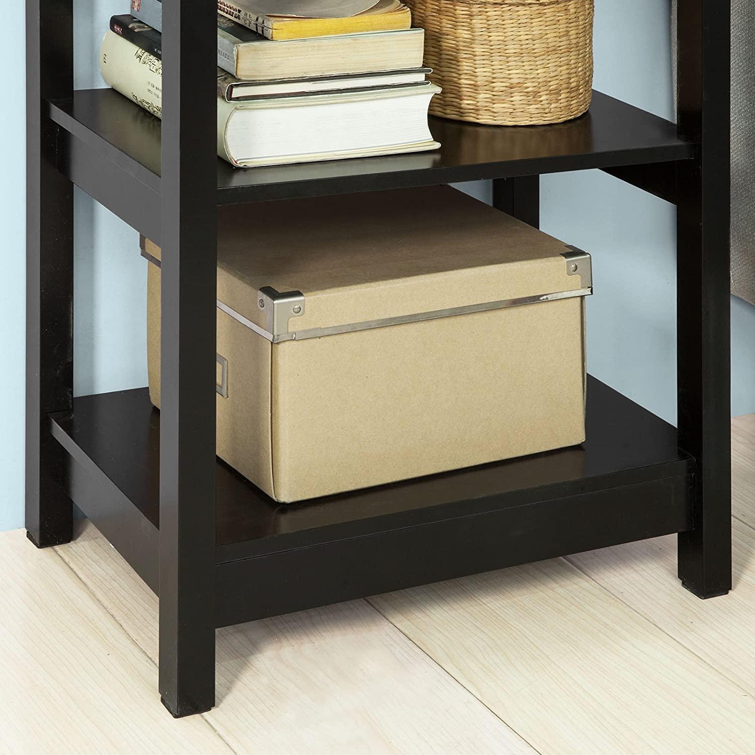 Black Bedside Table with 1 Drawer and 2 Shelves - John Cootes