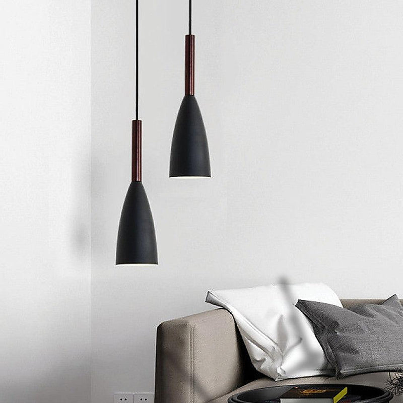 Black Pendant Lighting Kitchen Lamp Modern Pendant Light Bar Wood Ceiling Lights - John Cootes