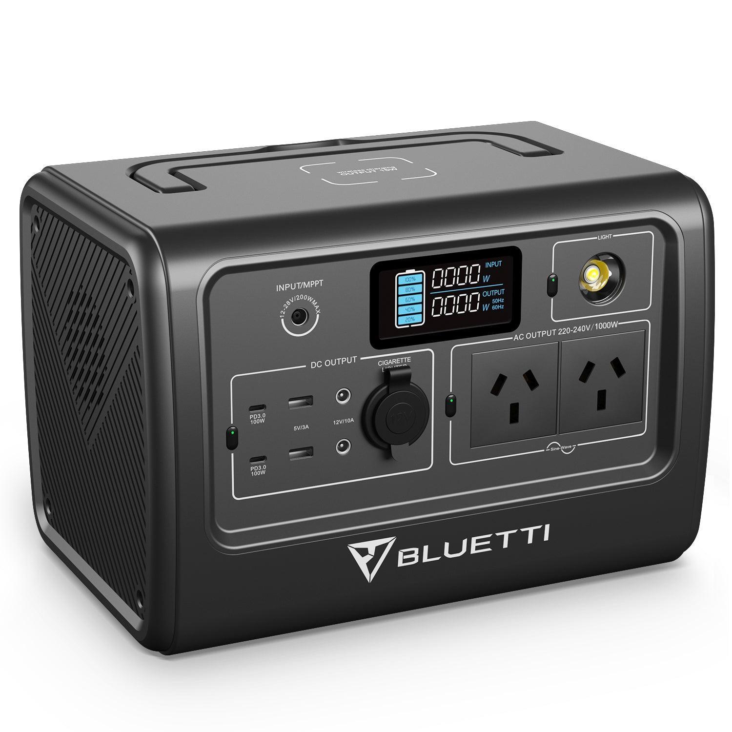 BLUETTI EB70 Portable Power Station 800W 716Wh LiFePo4 Battery with AU plug for Camping Outdoor Home Off-grid Black - John Cootes