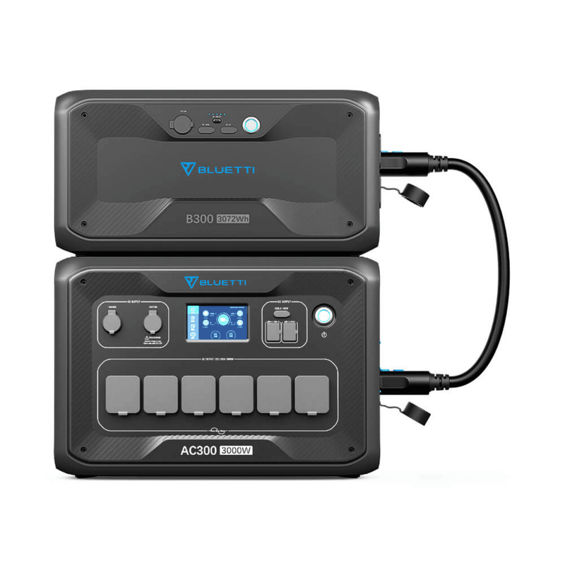 BLUETTI Expandable Power Station AC300 and B300 External Battery Module, 3072Wh LiFePO4 Battery Backup w/ 6 3000W AC Outlets(6000W Peak), Solar Generator For Home Backup, Vanlife, Emergency - John Cootes