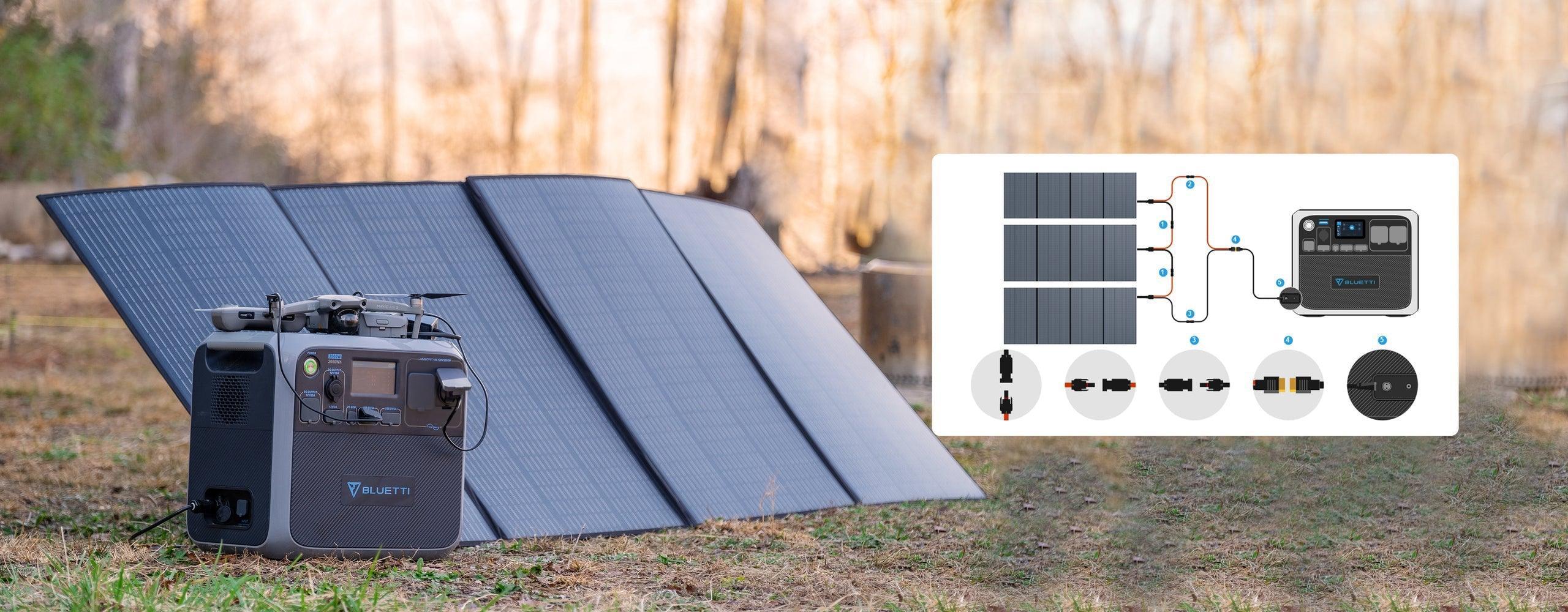 BLUETTI PV350 350W Solar Panel for AC200P/AC200MAX/AC300/EP500 Solar Generator Portable Power Station, Foldable Solar Power Backup, Off-Grid Supplies for Outdoor Camping, Power Failure, Road Trip - John Cootes