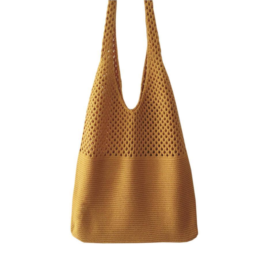 Boho Retro Shopping Bag-Mustard - John Cootes