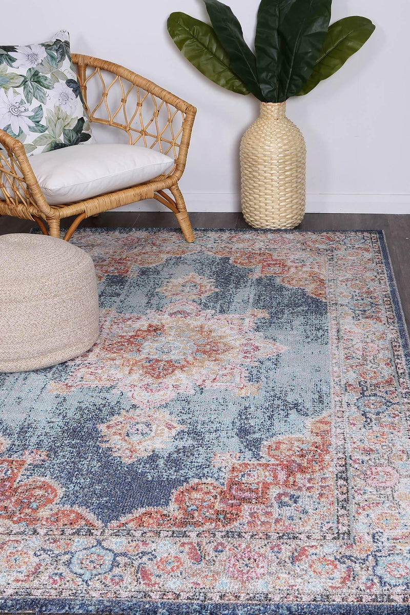 Brentwood Transitional Navy Rug 160x160cm - John Cootes