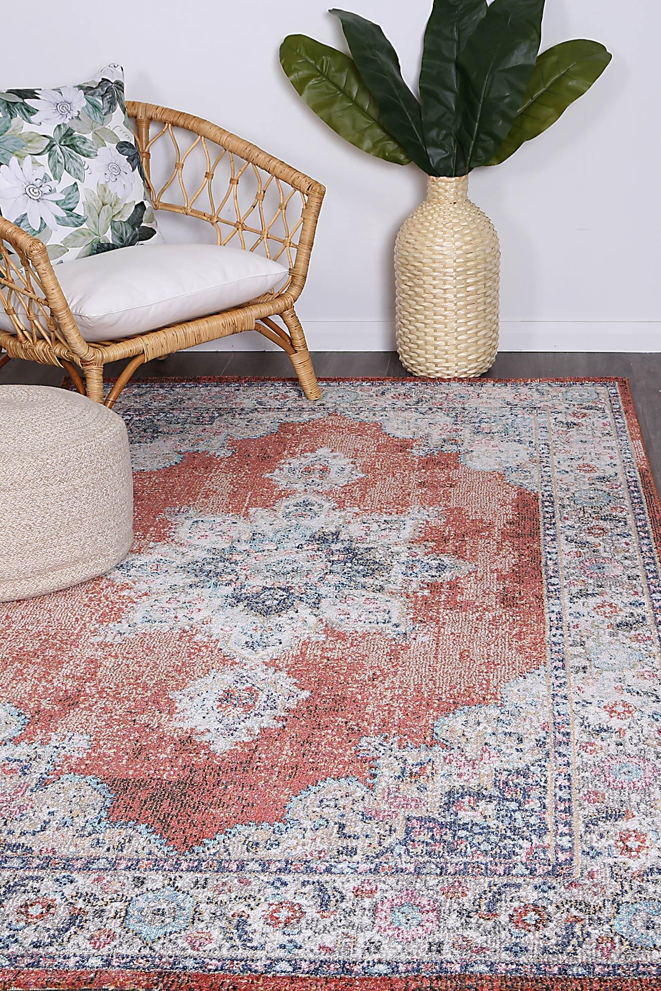 Brentwood Transitional Rust Rug 160x160cm - John Cootes