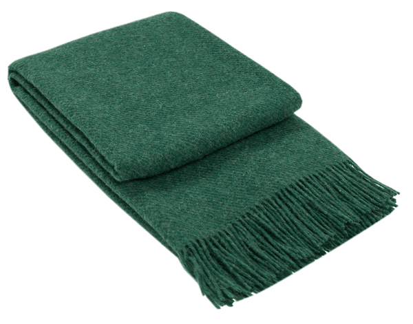 Brighton Throw - 100% NZ Wool - Emerald - John Cootes