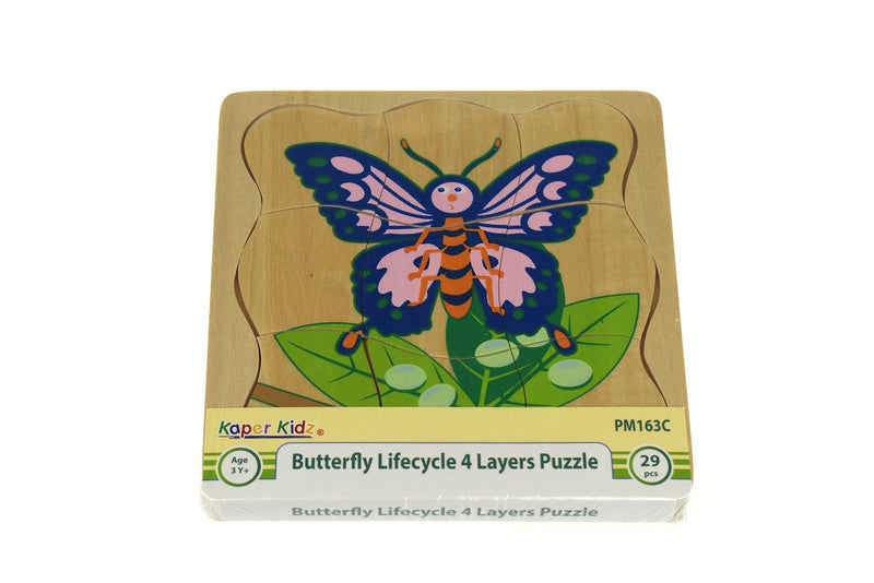 BUTTERFLY LIFECYCLE 4 LAYERS PUZZLE BOARD - John Cootes