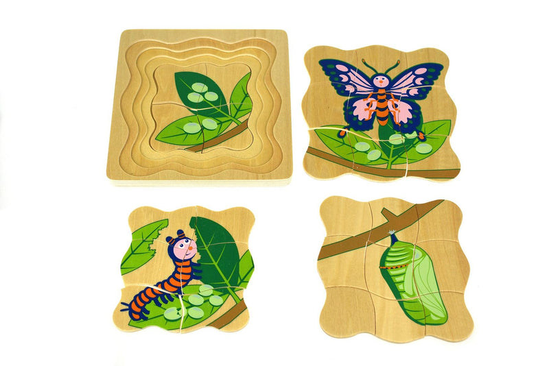 BUTTERFLY LIFECYCLE 4 LAYERS PUZZLE BOARD - John Cootes
