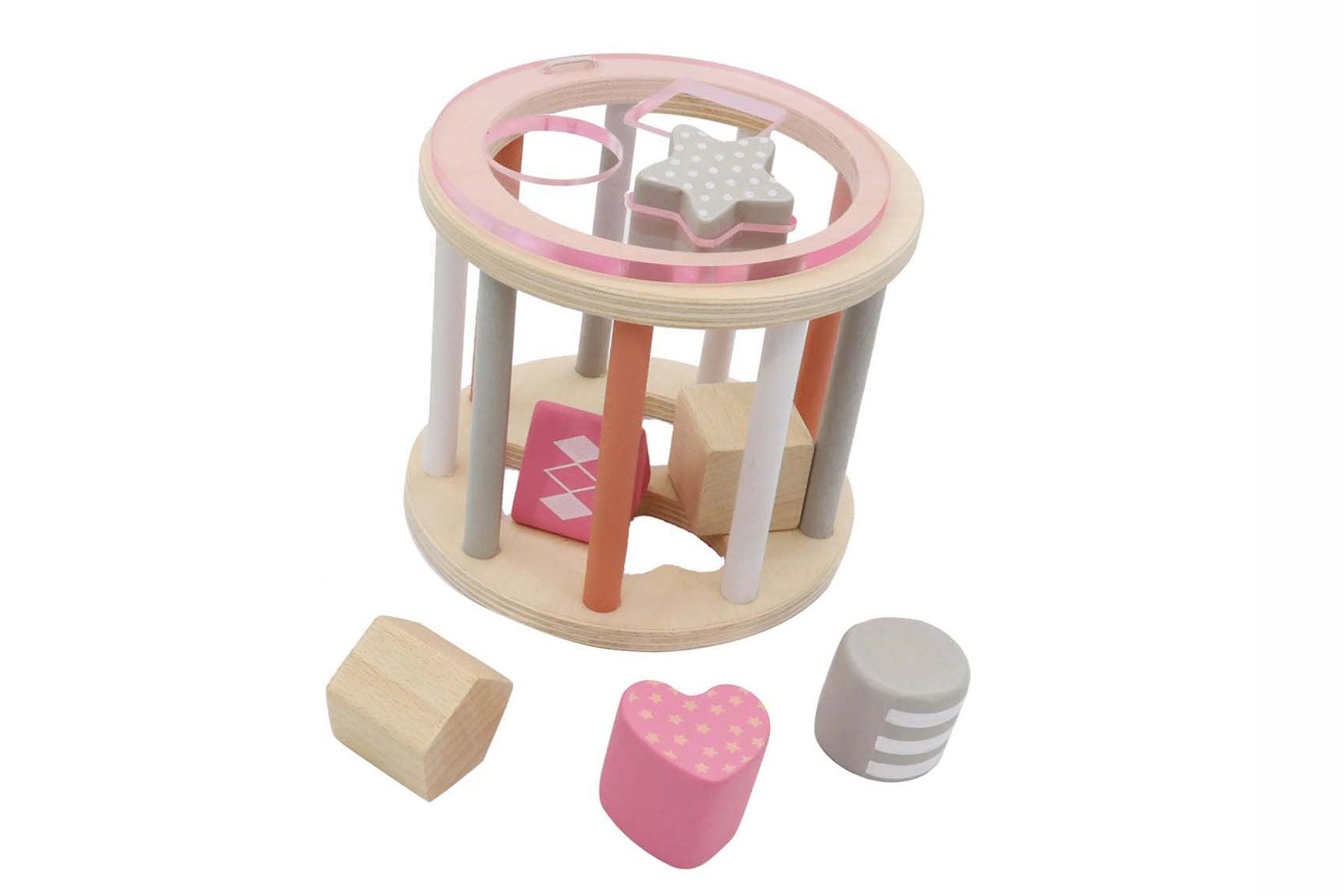 CALM & BREEZY ROLLING SHAPE SORTER PINK - John Cootes