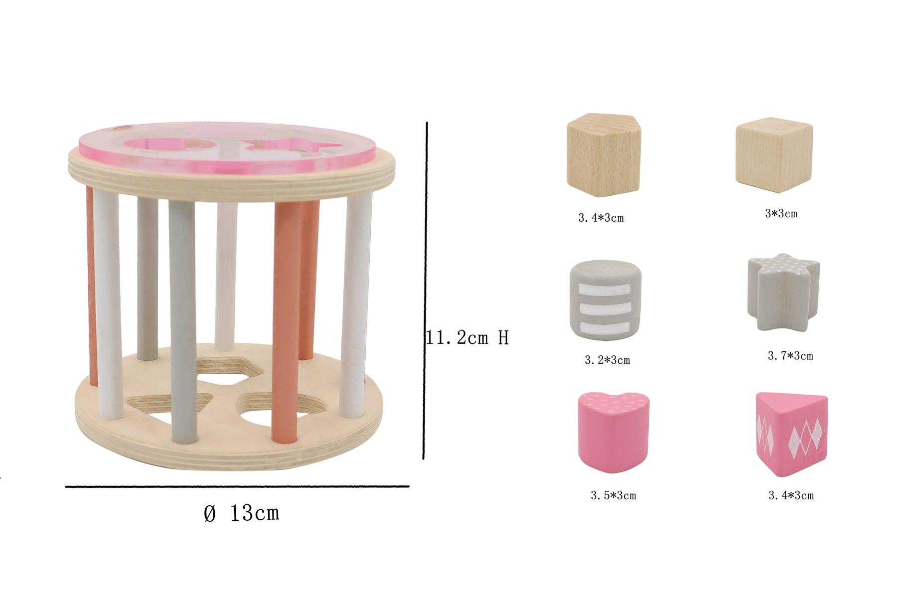 CALM & BREEZY ROLLING SHAPE SORTER PINK - John Cootes